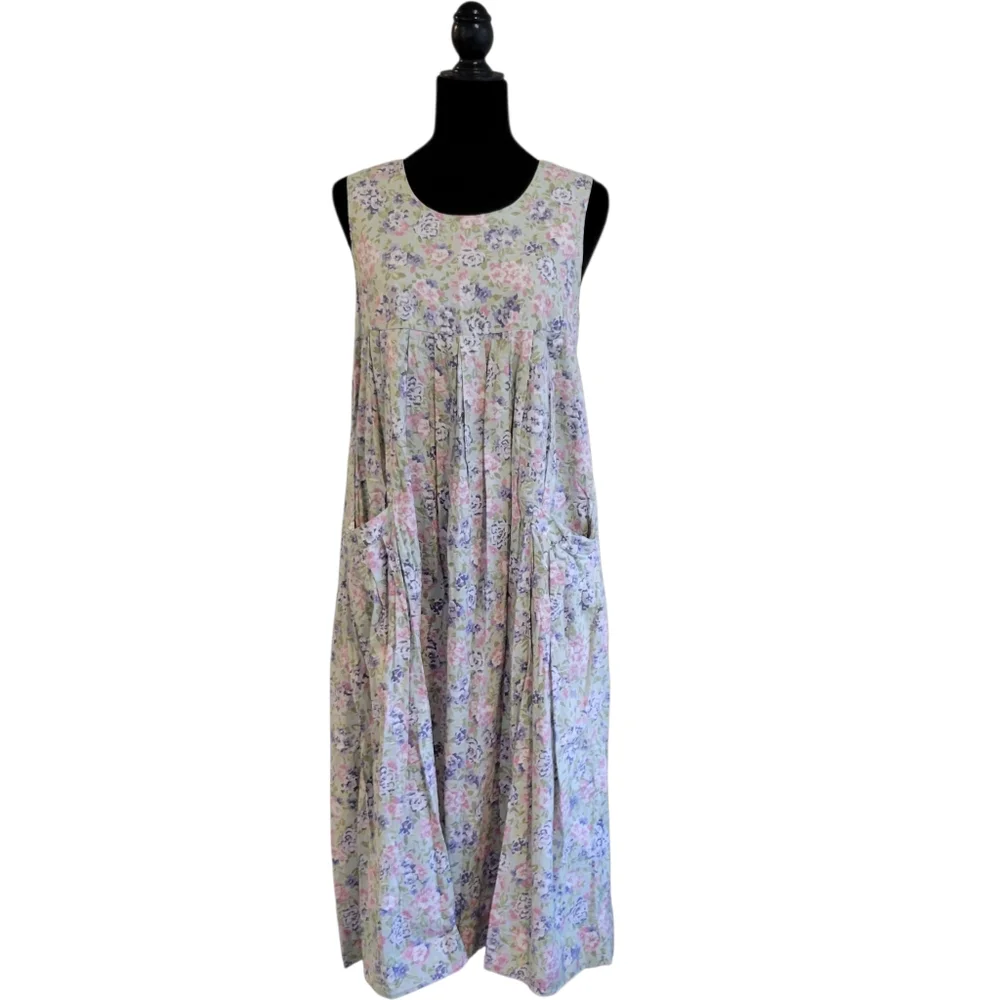 Laura Ashley Floral Dress W Pockets Size 8 - Picture 1 of 6